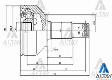 Nissan Qashqai Dış Aks Kafası Dış OEM 39211-JD22B
